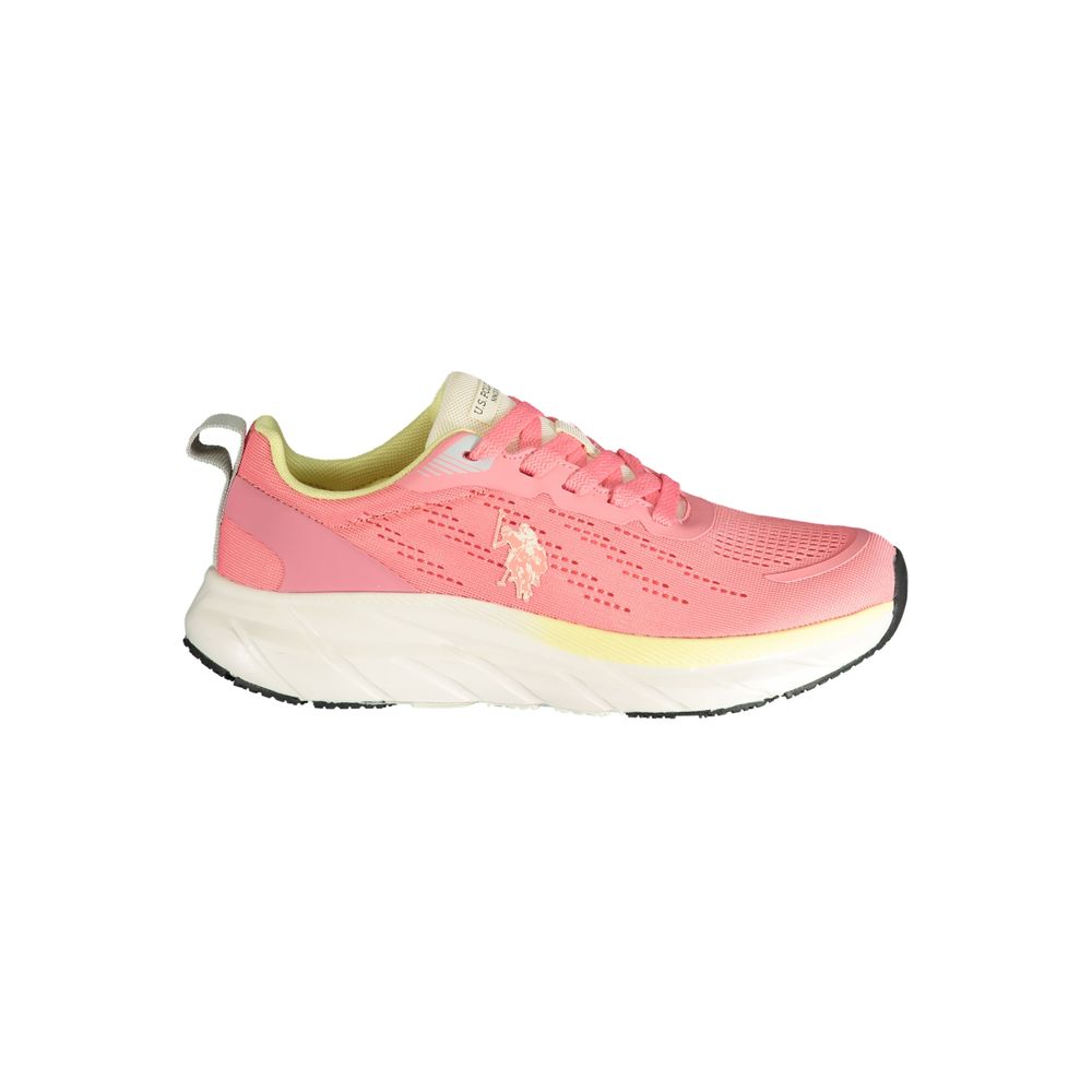 U.S. POLO ASSN. Pink Polyurethane Women's Sneakers