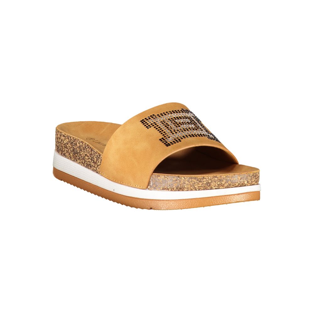 Laura Biagiotti Roma Brown Polyethylene Slippers