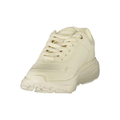 U.S. POLO ASSN. White Polyester Athletic Sneakers for Women