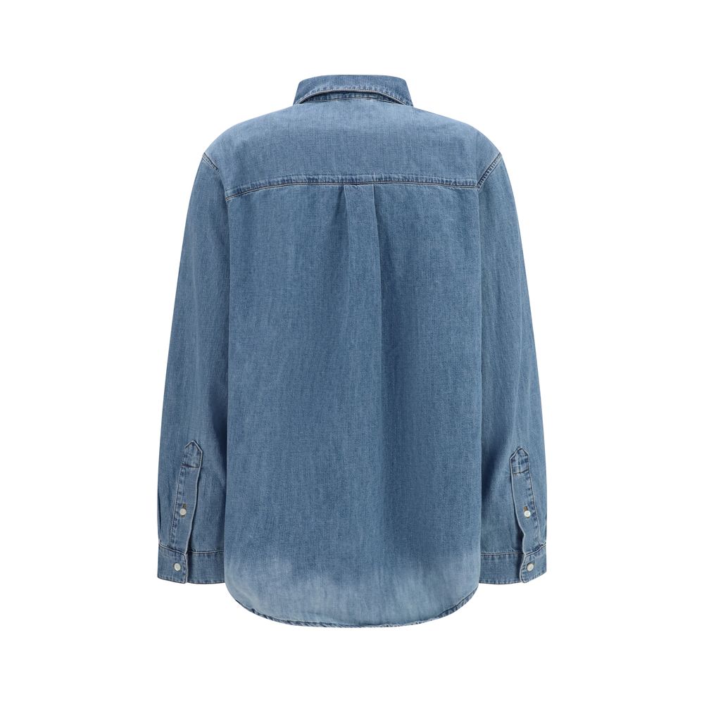 Miu Miu Blue Denim Chambray Shirt - IT42 | L