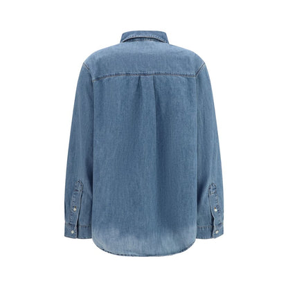 Miu Miu Blue Denim Chambray Shirt - IT42 | L