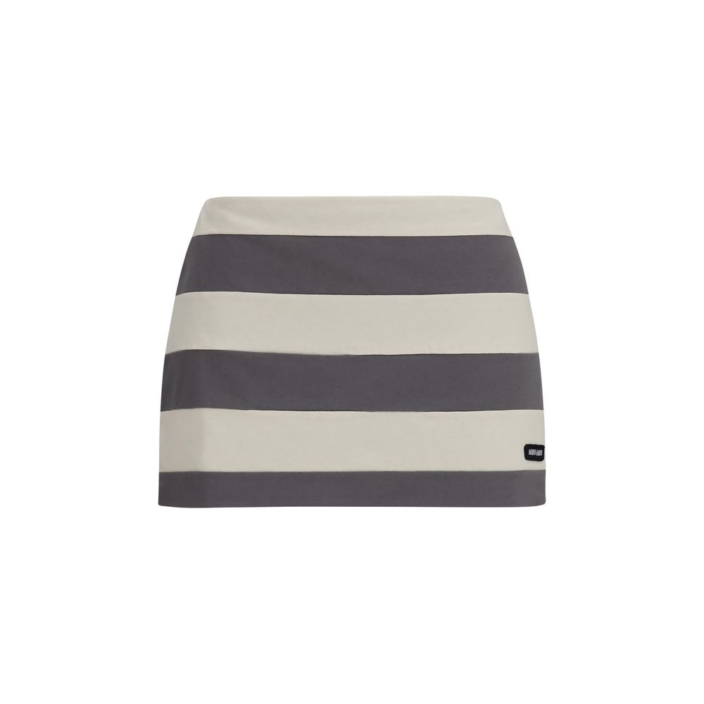 Miu Miu Multicolor Striped Cotton Mini Skirt