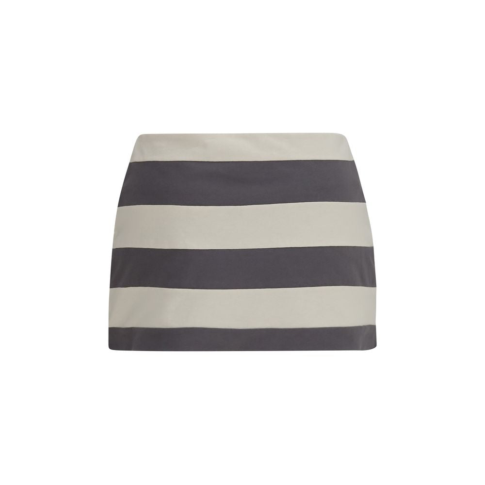 Miu Miu Multicolor Striped Cotton Mini Skirt