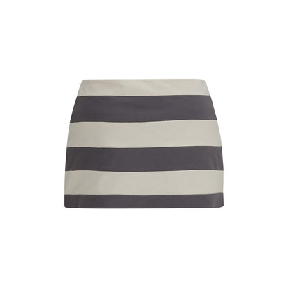 Miu Miu Multicolor Striped Cotton Mini Skirt