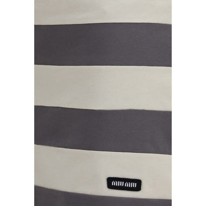 Miu Miu Multicolor Striped Cotton Mini Skirt