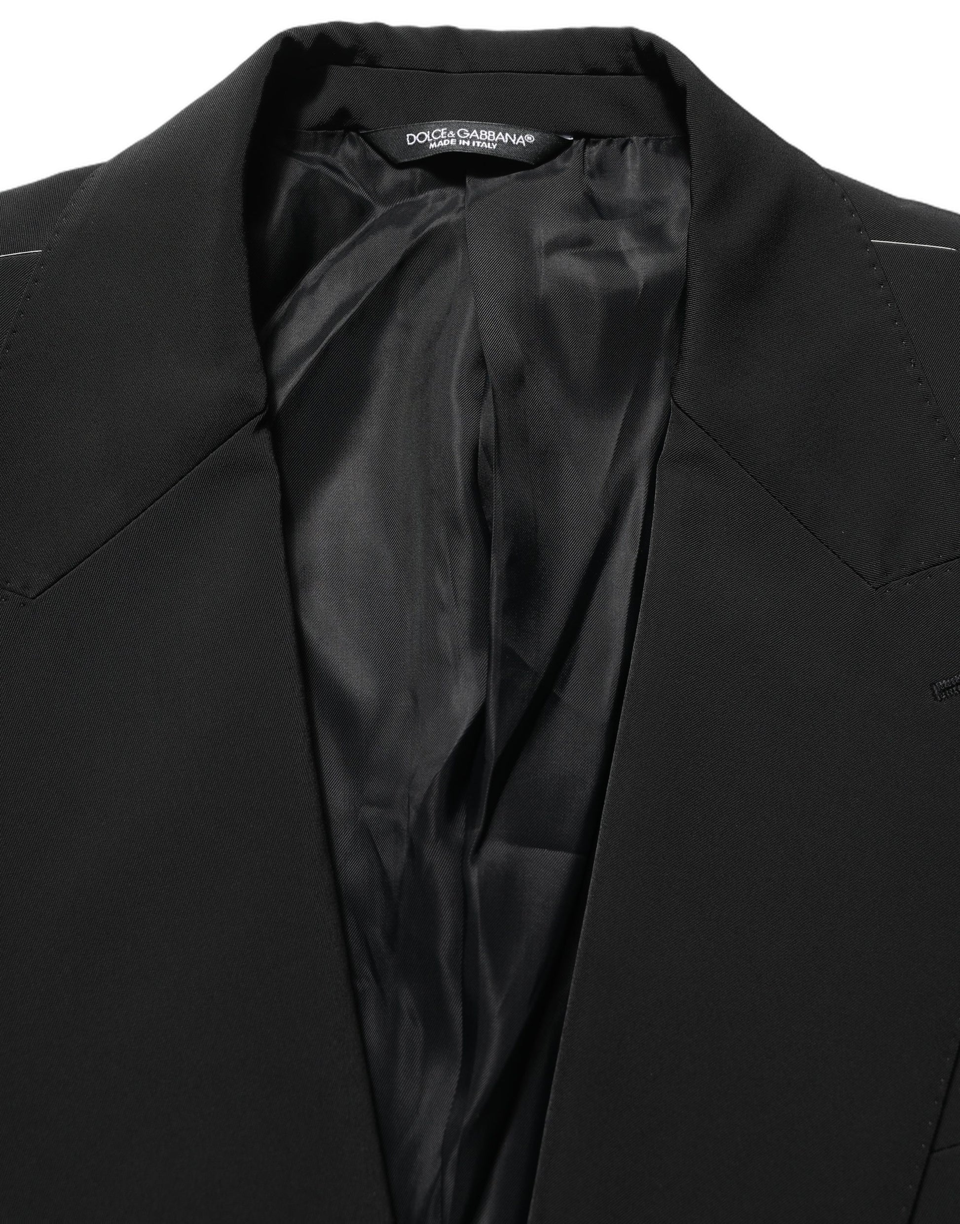 Dolce & Gabbana Black Single Breasted One Button Coat Blazer