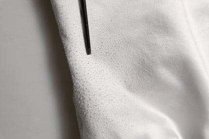 Dolce & Gabbana White DG Logo Polyester Jersey Bomber Jacket