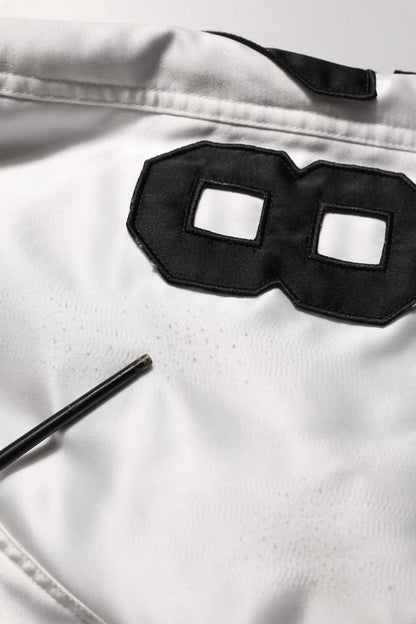 Dolce & Gabbana White DG Logo Polyester Jersey Bomber Jacket
