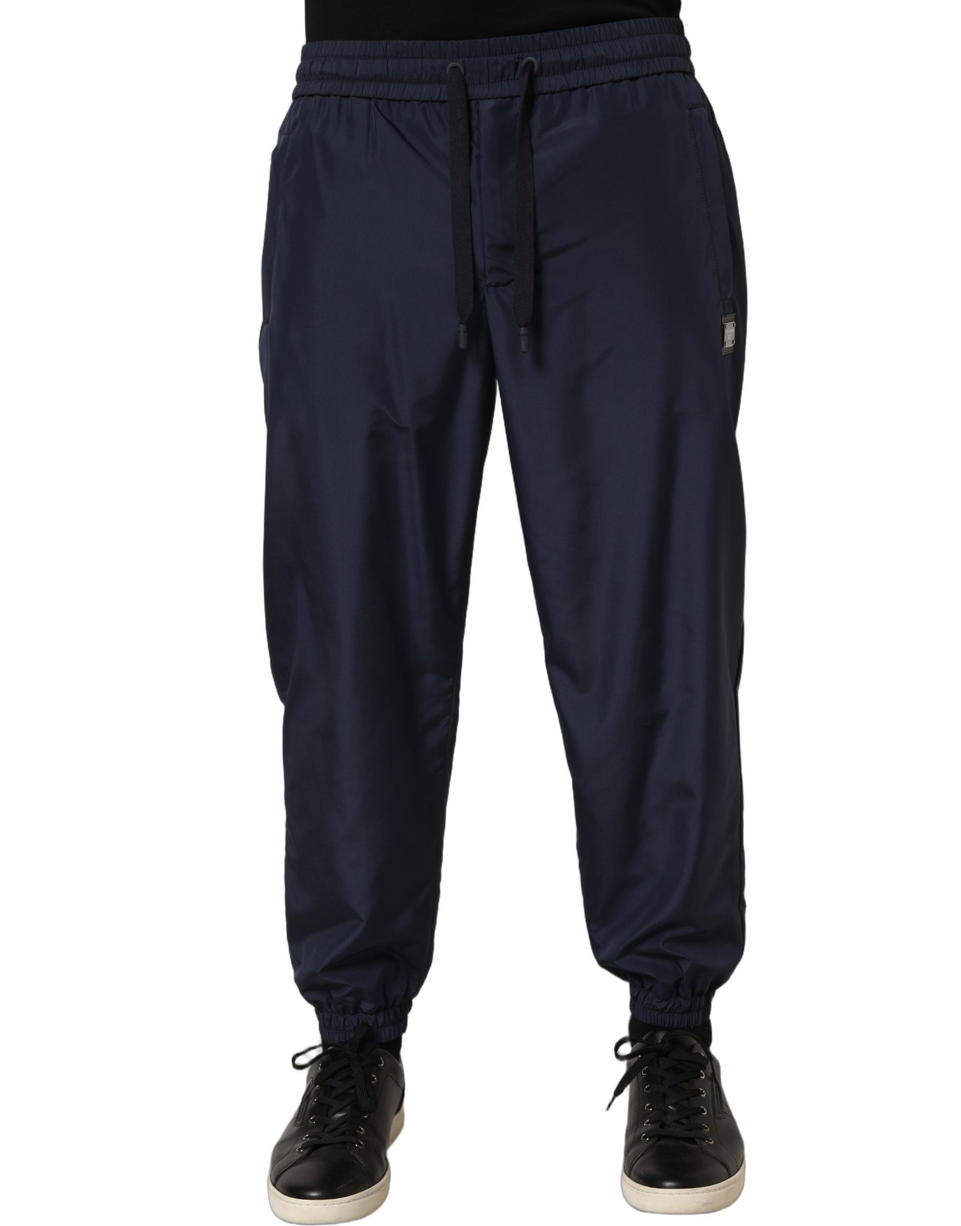 Dolce & Gabbana Dark Blue Polyester Jogger Sweatpants