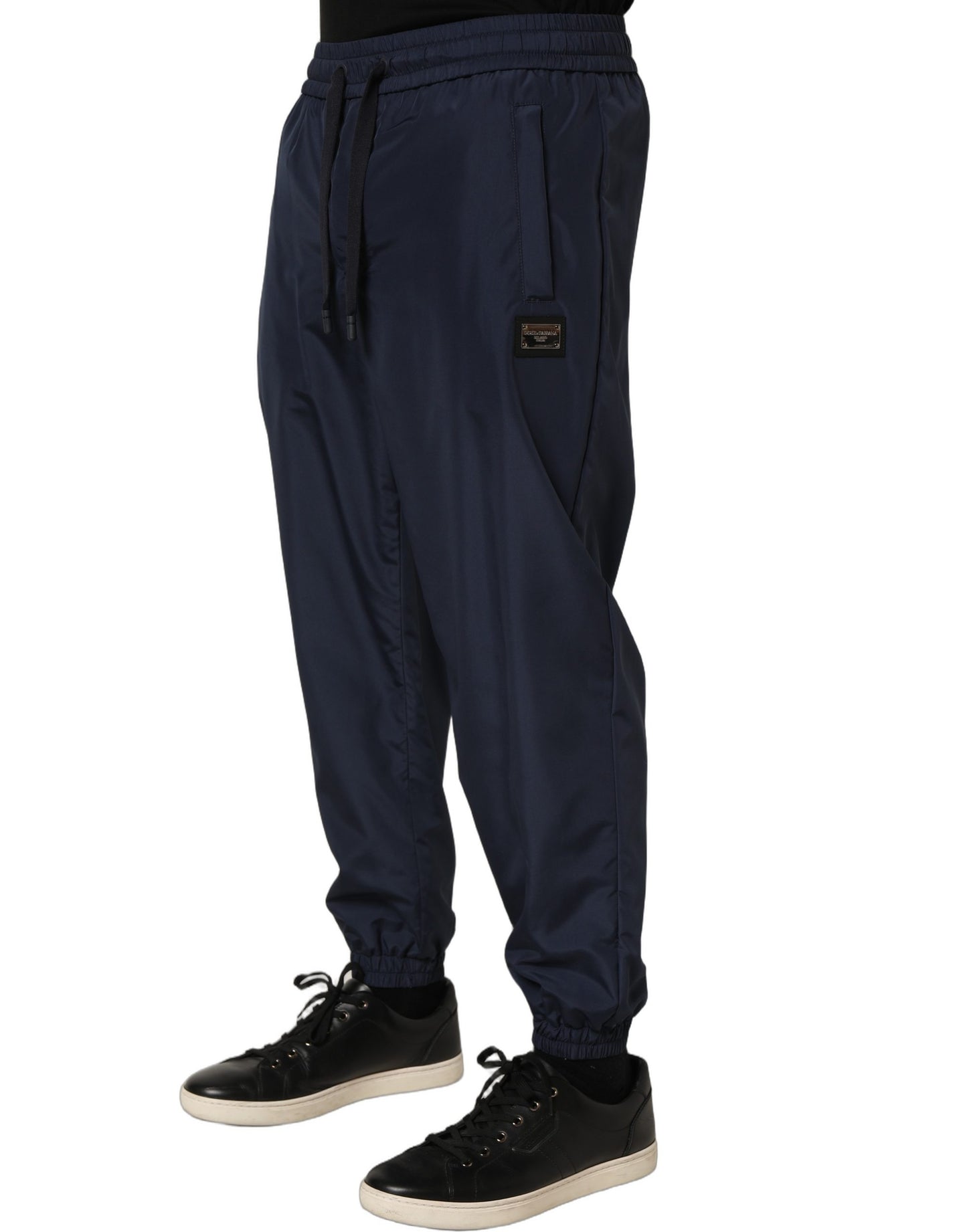 Dolce & Gabbana Dark Blue Polyester Jogger Sweatpants