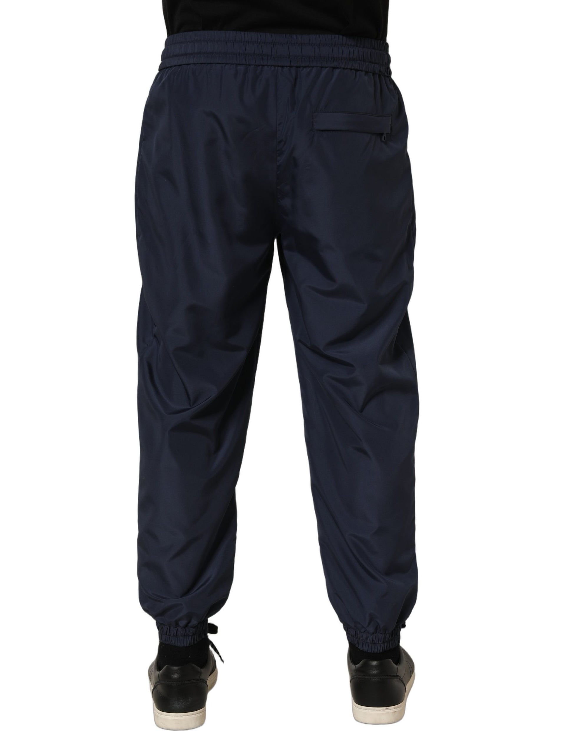 Dolce & Gabbana Dark Blue Polyester Jogger Sweatpants