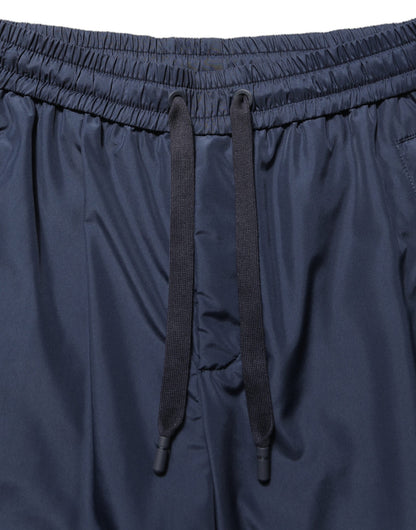 Dolce & Gabbana Dark Blue Polyester Jogger Sweatpants