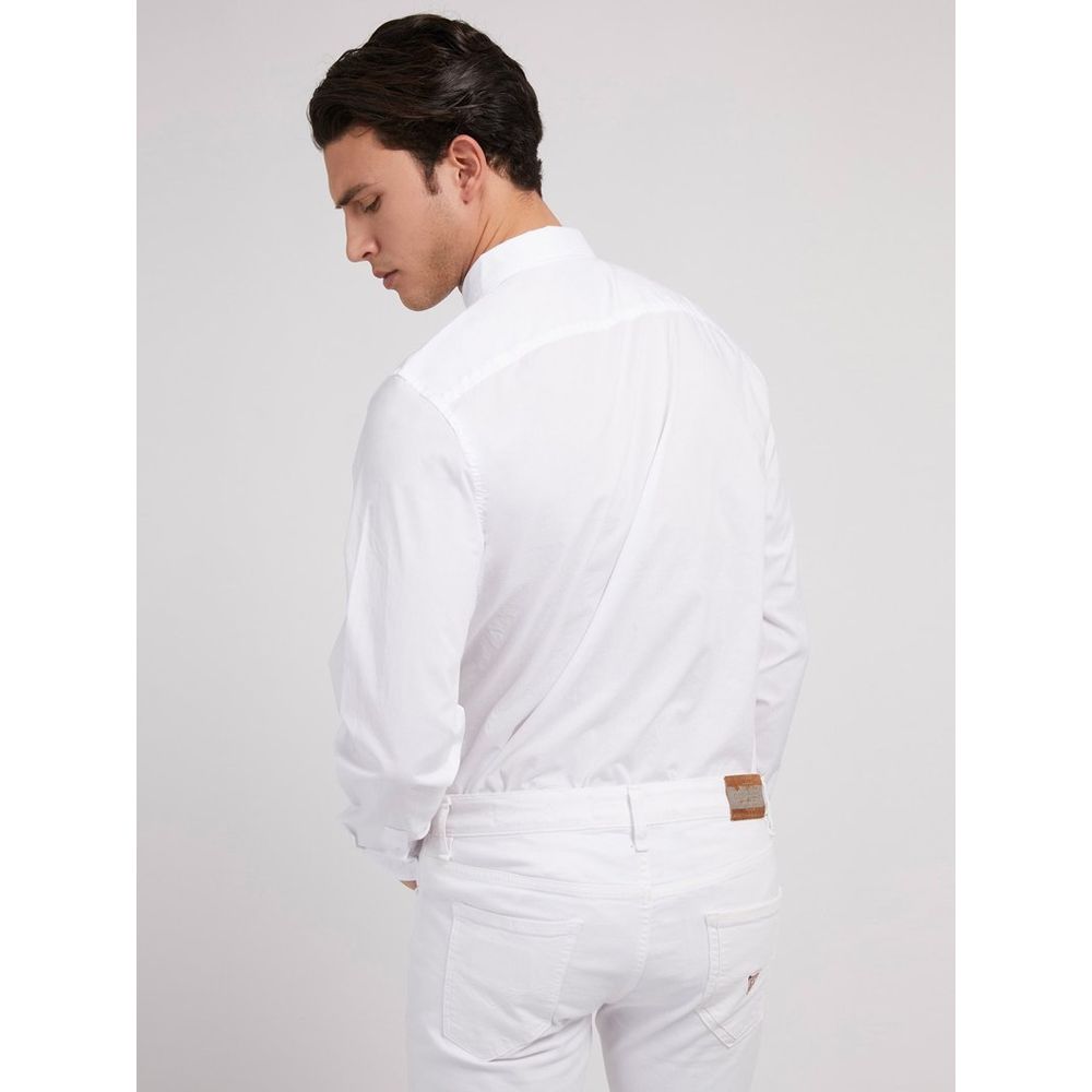 Guess Jeans White Cotton Dress Shirt - Pure White
