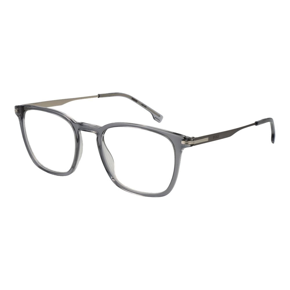 Hugo Boss Men’s Optical Glasses – Grey Square Frame, 52mm