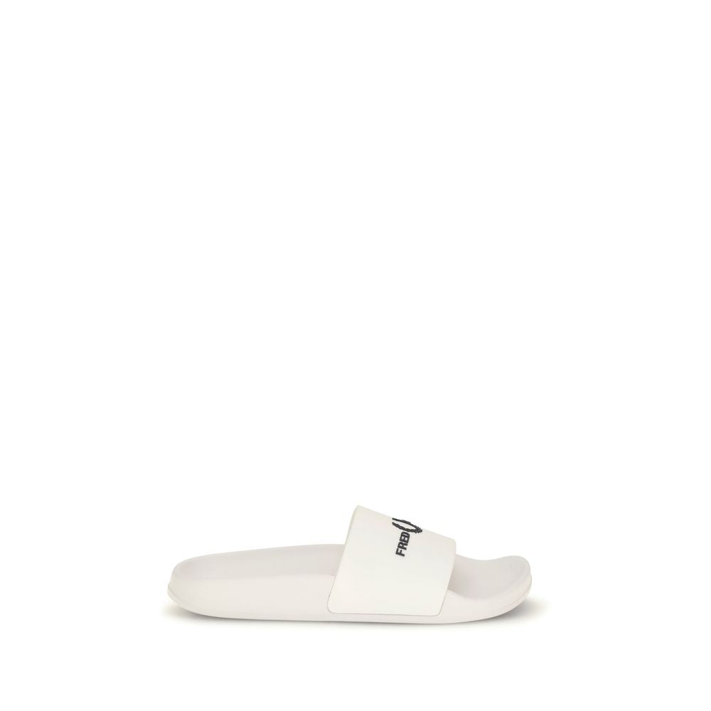 Fred Perry White Rubber Sandals for Men