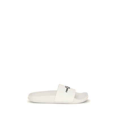 Fred Perry White Rubber Sandals for Men