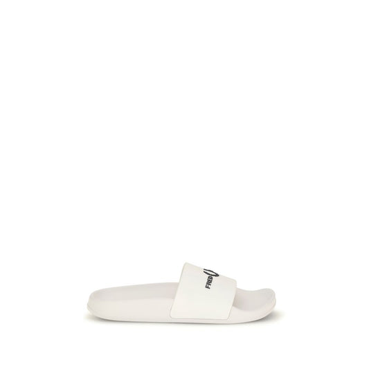 Fred Perry White Rubber Sandals for Men