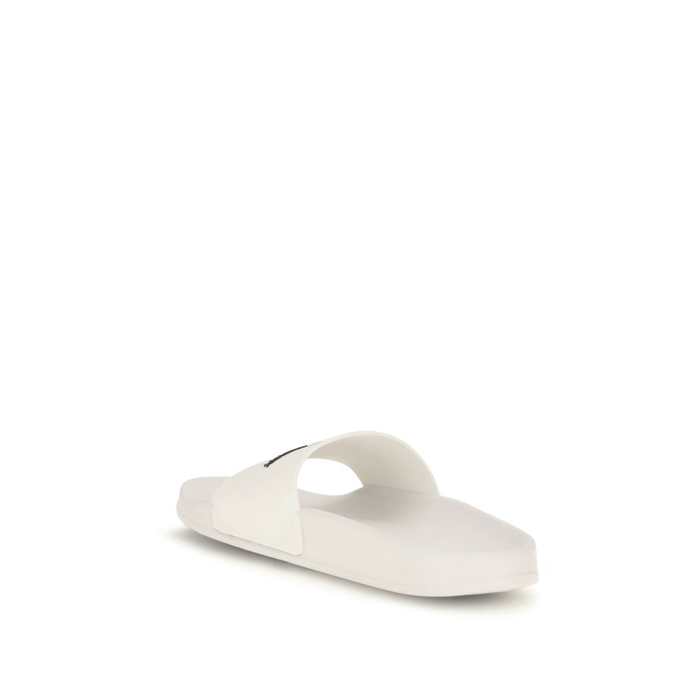 Fred Perry White Rubber Sandals for Men