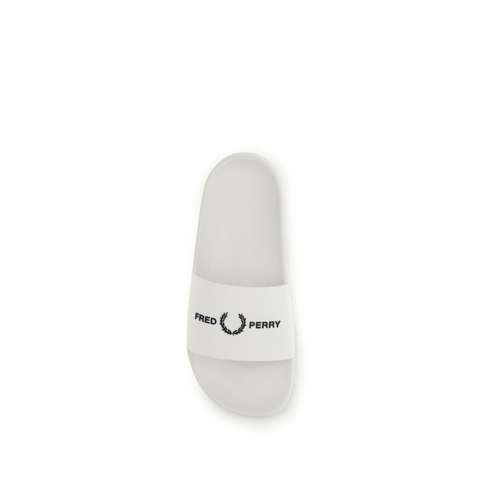 Fred Perry White Rubber Sandals for Men