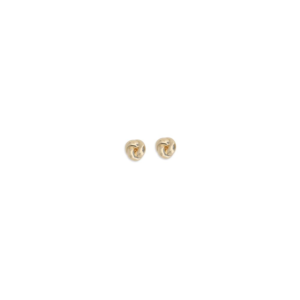 Self-Portrait Gold Brass Drop Earrings with Sculptural Knot