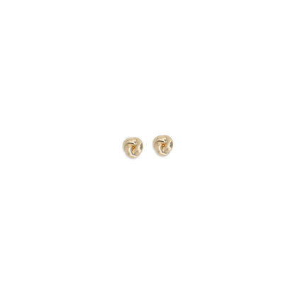 Self-Portrait Gold Brass Drop Earrings with Sculptural Knot