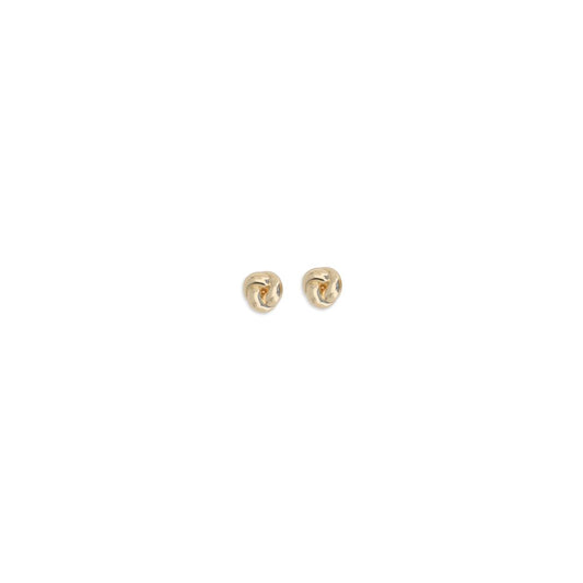 Self-Portrait Gold Brass Drop Earrings with Sculptural Knot