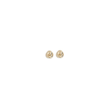 Self-Portrait Gold Brass Drop Earrings with Sculptural Knot