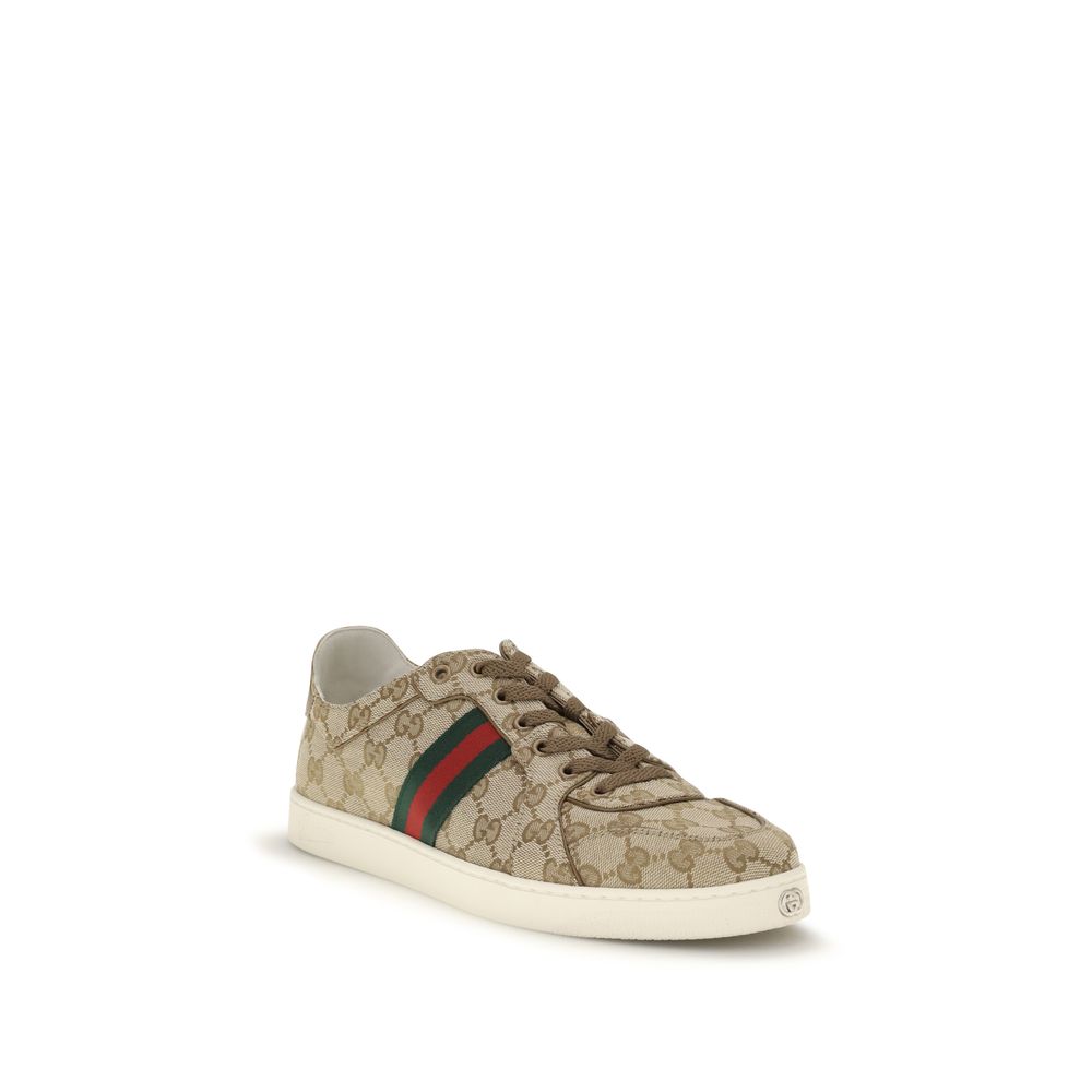 Gucci Beige Stretch GG Sneakers
