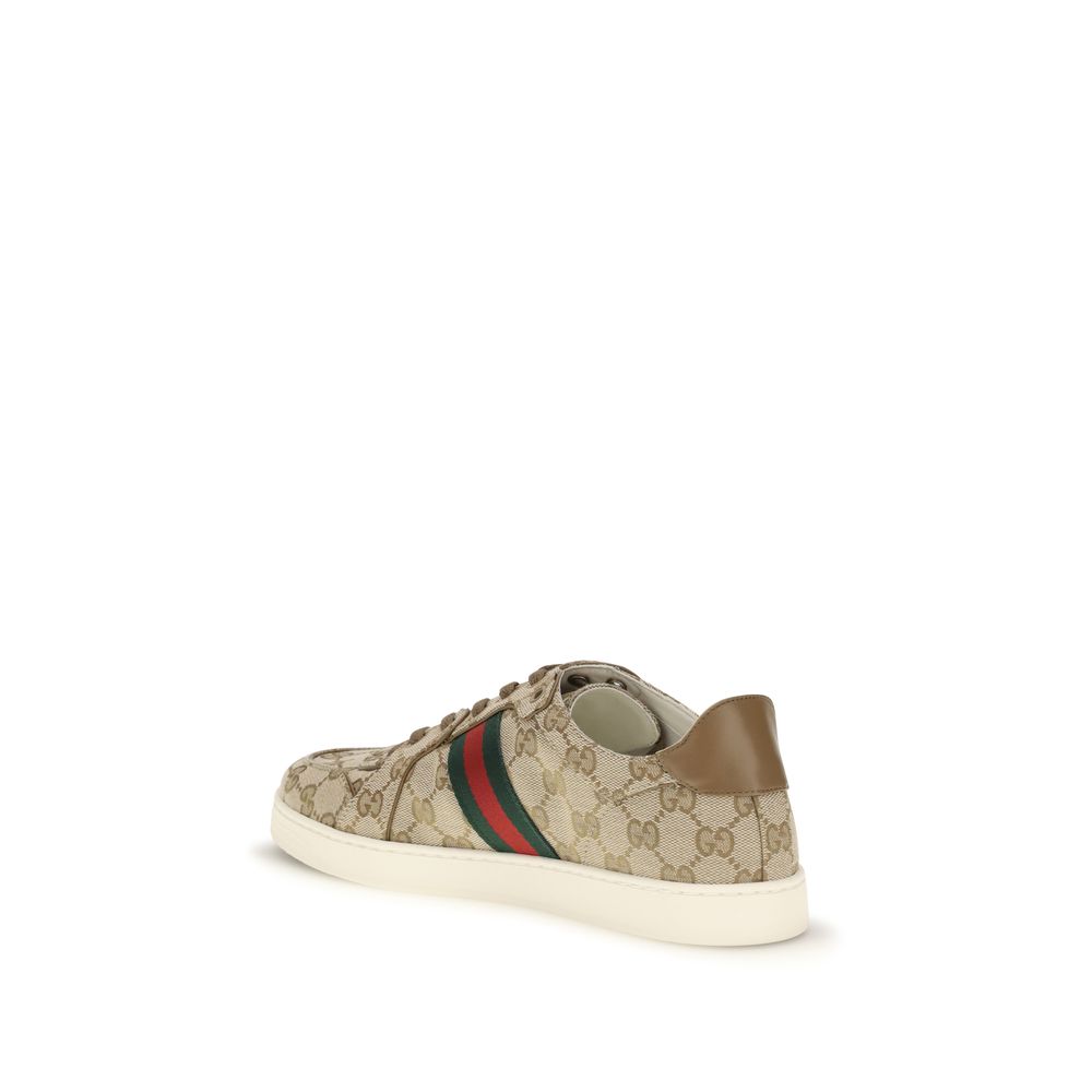 Gucci Beige Stretch GG Sneakers