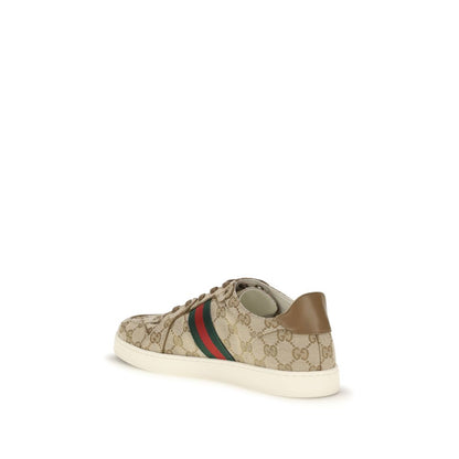 Gucci Beige Stretch GG Sneakers