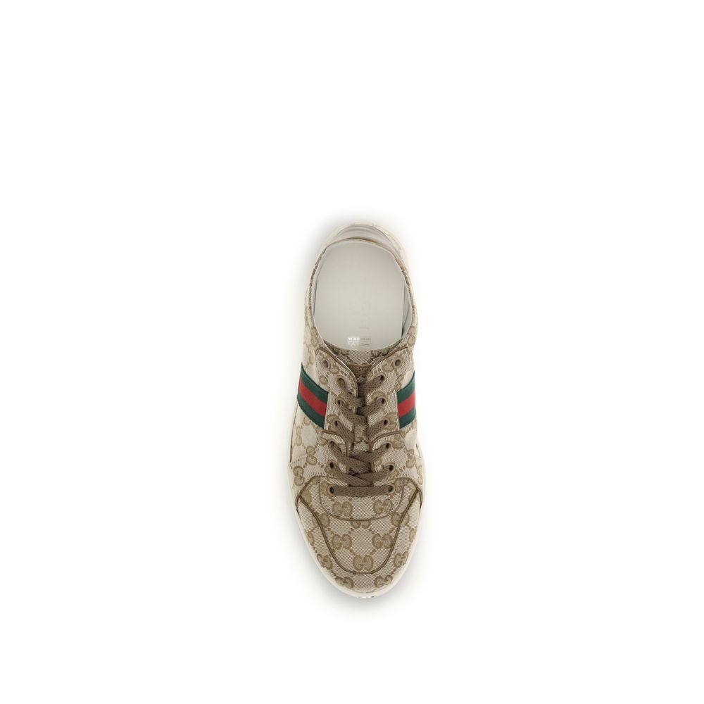 Gucci Beige Stretch GG Sneakers