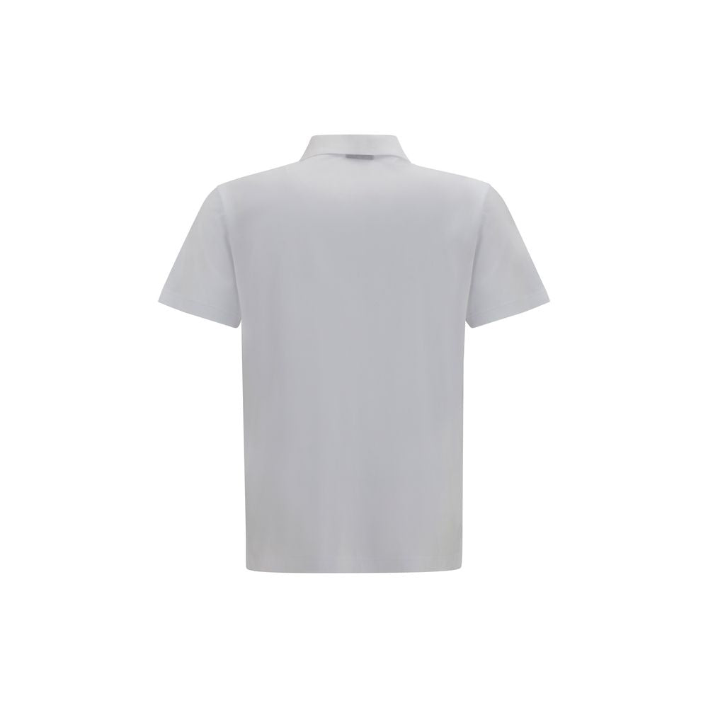 Gucci White Cotton Polo Shirt with Web