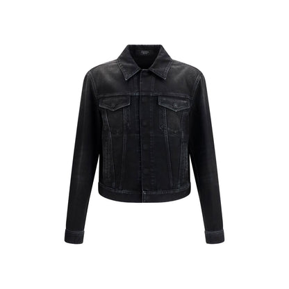 Gucci Washed Daak Grey/Charcoal Structured Trucker Denim Jacket