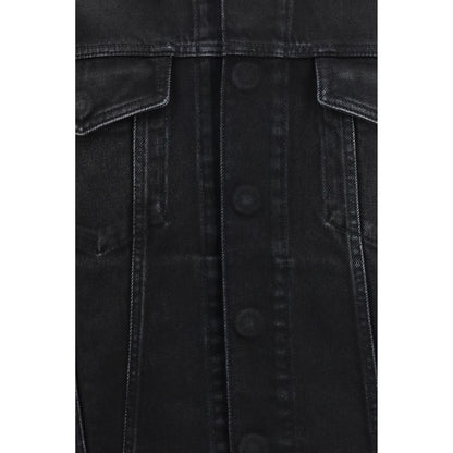 Gucci Washed Daak Grey/Charcoal Structured Trucker Denim Jacket