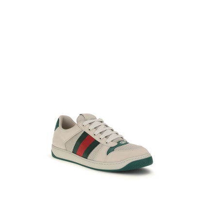 Gucci Beige Screener Low Top Sneakers