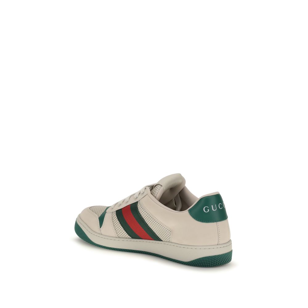 Gucci Beige Screener Low Top Sneakers