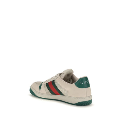 Gucci Beige Screener Low Top Sneakers