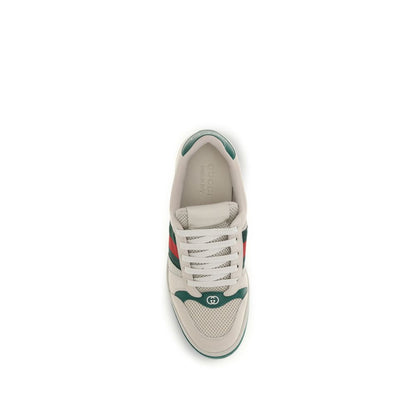 Gucci Beige Screener Low Top Sneakers