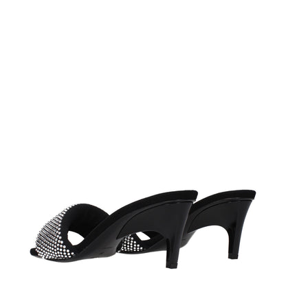 Prada Black Fabric Stiletto Heel Sandals with Studs
