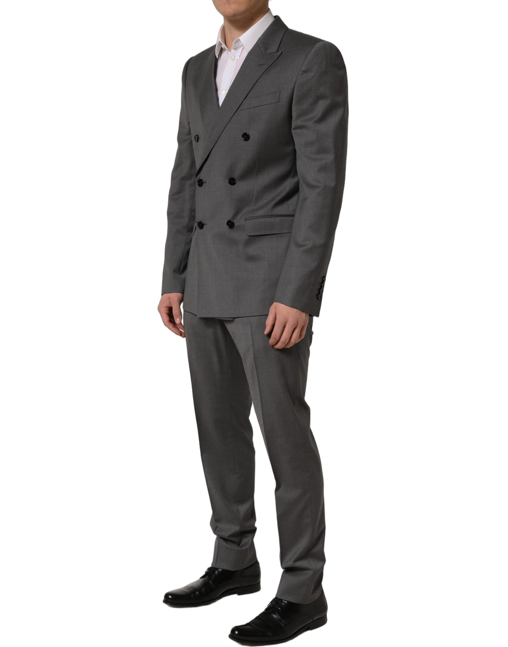 Dolce & Gabbana Gray MARTINI Slim Fit Formal 2-Piece Men Suit