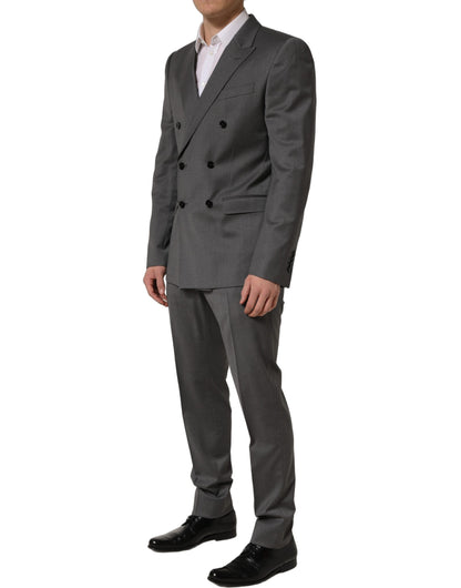 Dolce & Gabbana Gray MARTINI Slim Fit Formal 2-Piece Men Suit
