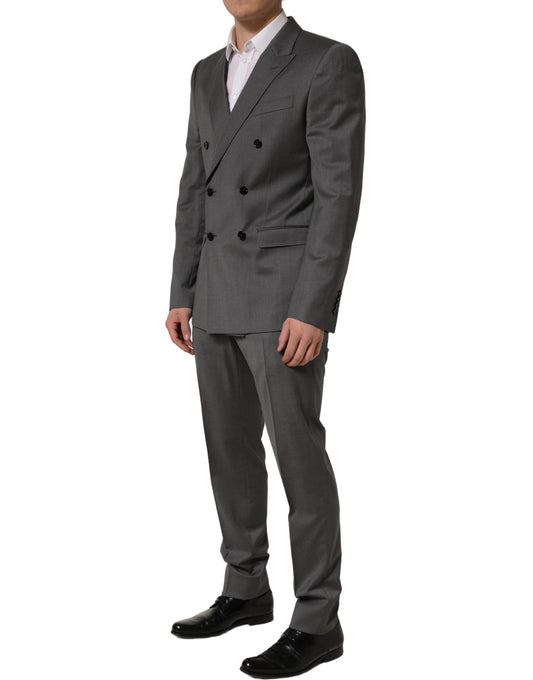 Dolce & Gabbana Gray MARTINI Slim Fit Formal 2-Piece Men Suit