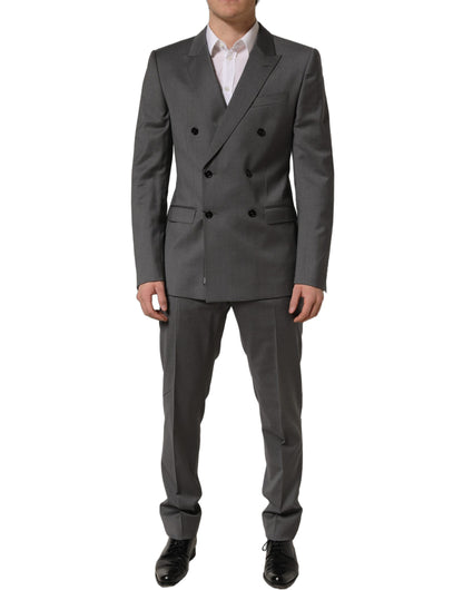 Dolce & Gabbana Gray MARTINI Slim Fit Formal 2-Piece Men Suit
