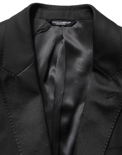 Dolce & Gabbana Black Wool Slim Fit Formal 2 Piece Men Suit