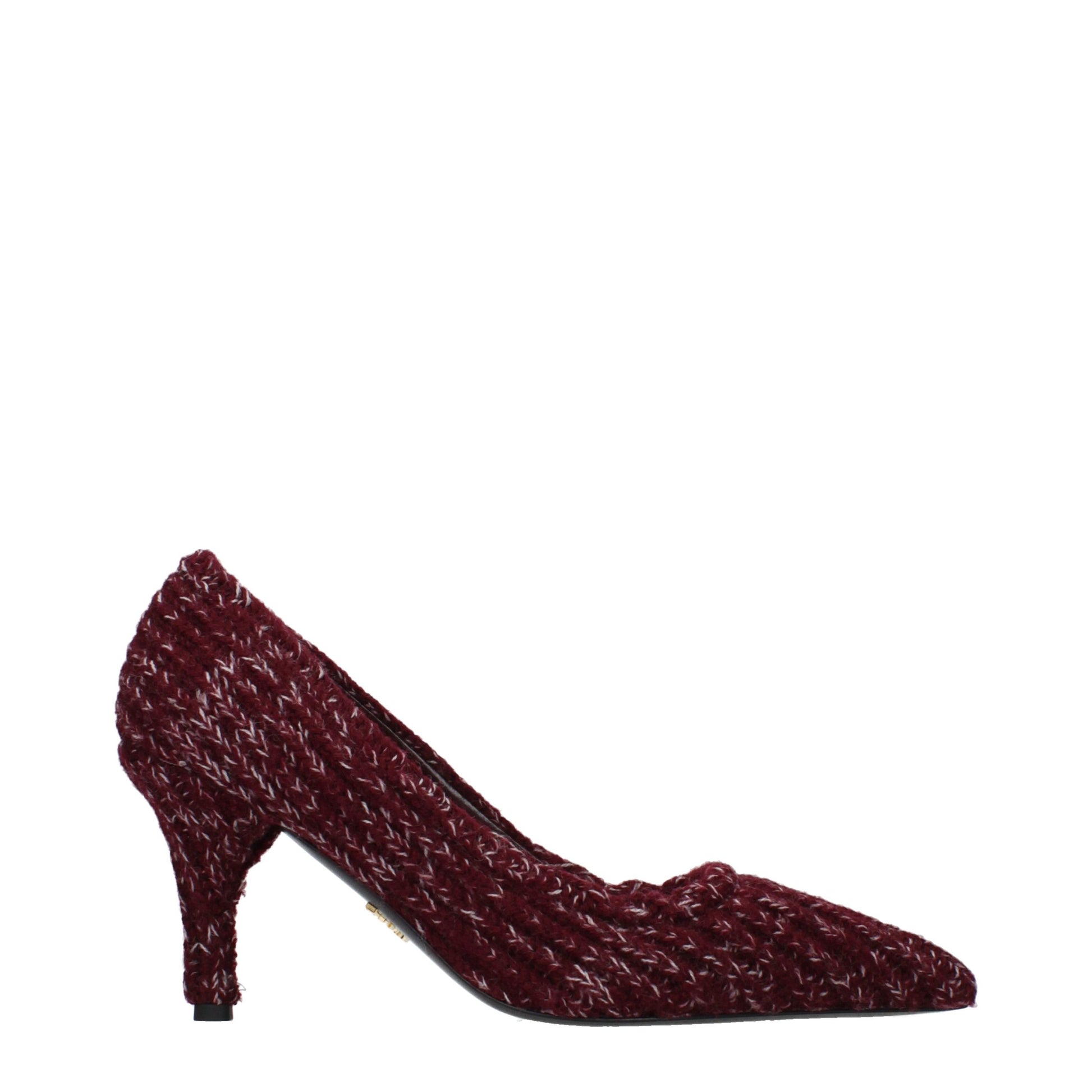 Prada Red Fabric Mid Heel Pumps - Women’s Designer Shoes