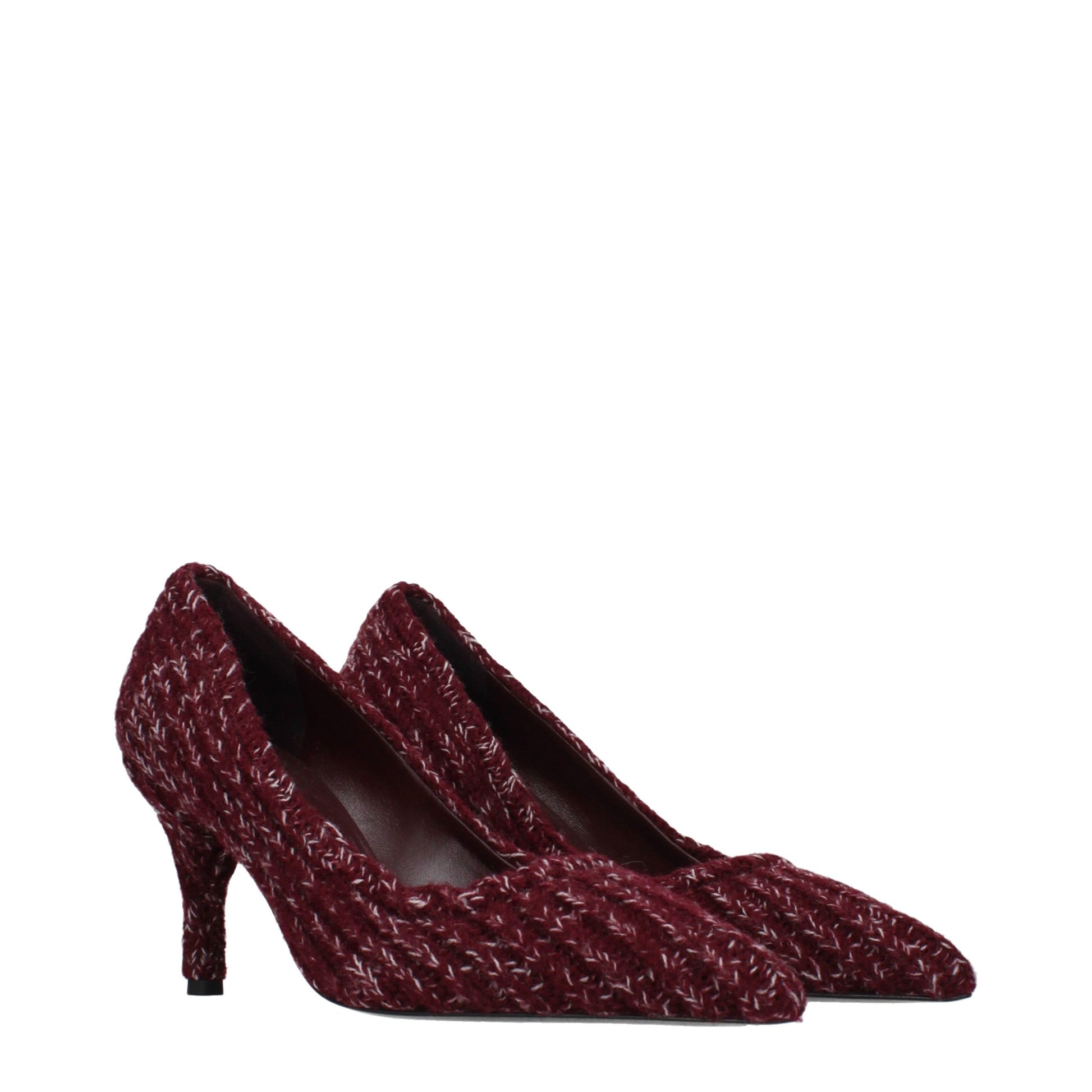 Prada Red Fabric Mid Heel Pumps - Women’s Designer Shoes