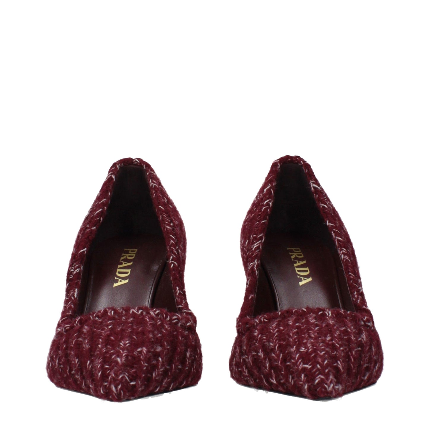 Prada Red Fabric Mid Heel Pumps - Women’s Designer Shoes