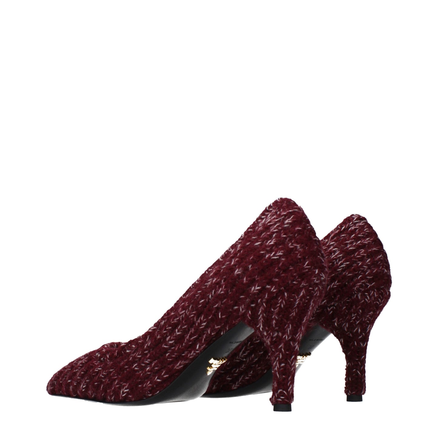 Prada Red Fabric Mid Heel Pumps - Women’s Designer Shoes