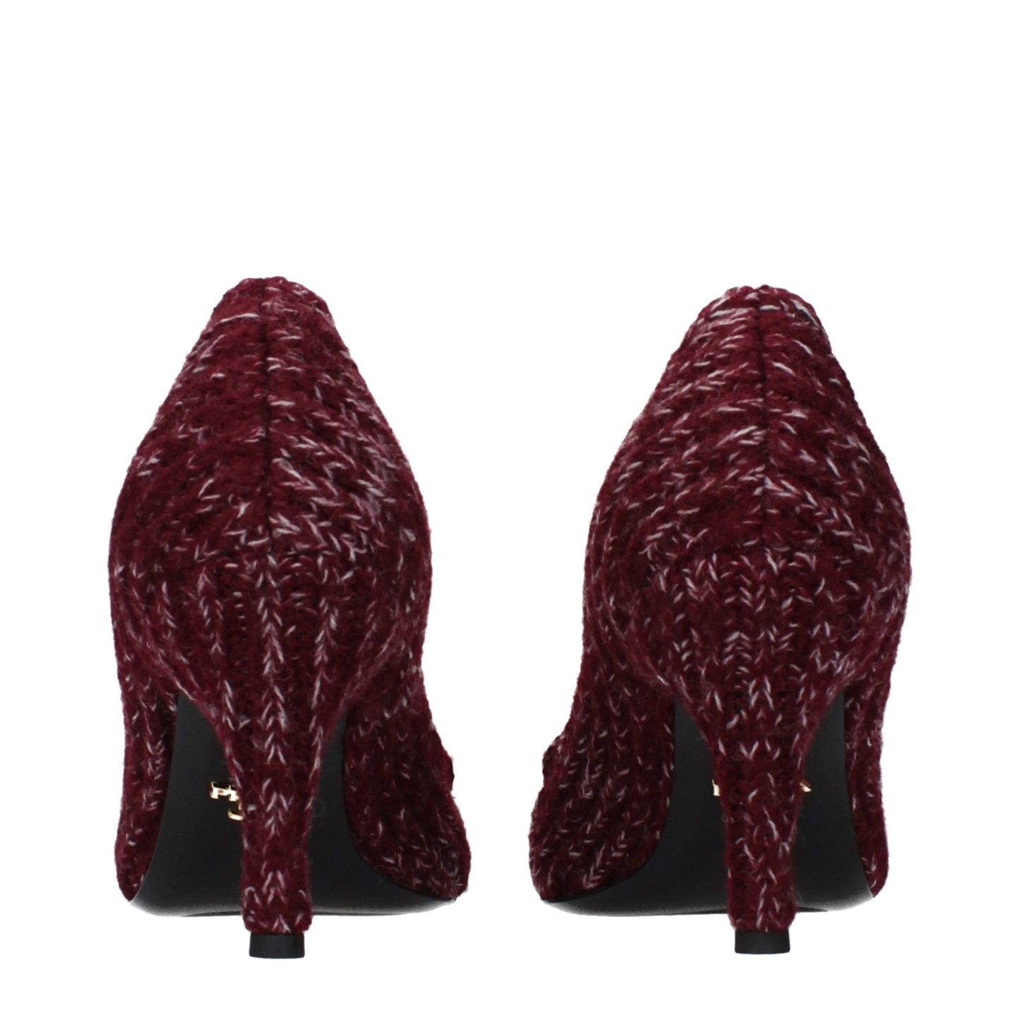 Prada Red Fabric Mid Heel Pumps - Women’s Designer Shoes