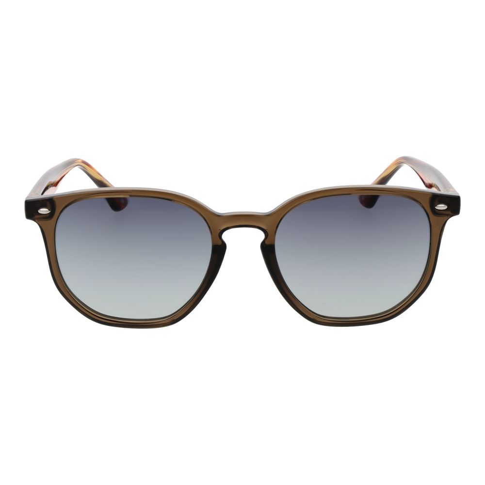 Ted Baker Men’s Sunglasses – Brown Round Frame, Blue Gradient Lenses